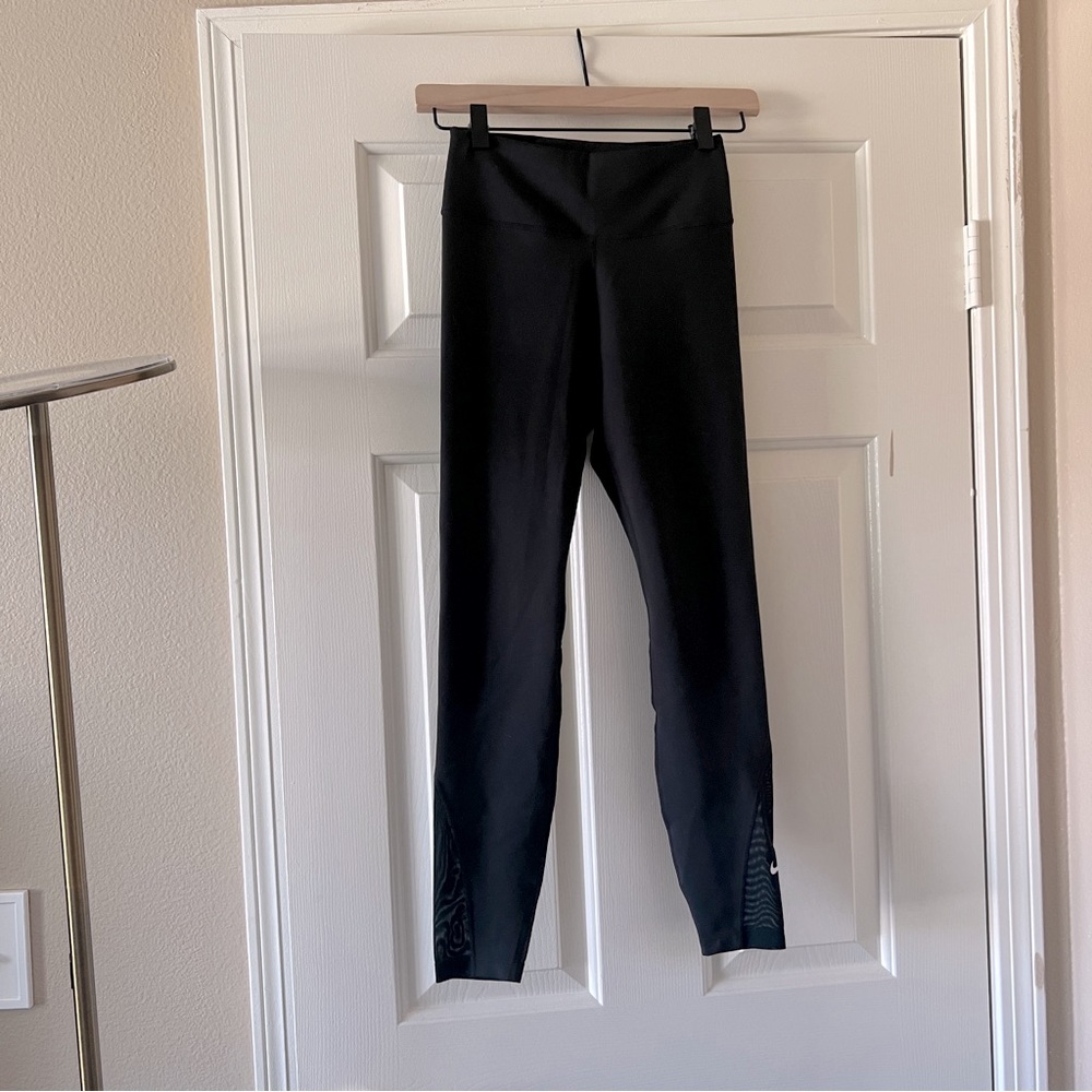 Nike Leggings Sheer Mesh Detail Black XS